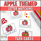 Apple Letter Matching Task Cards