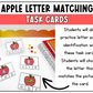 Apple Letter Matching Task Cards