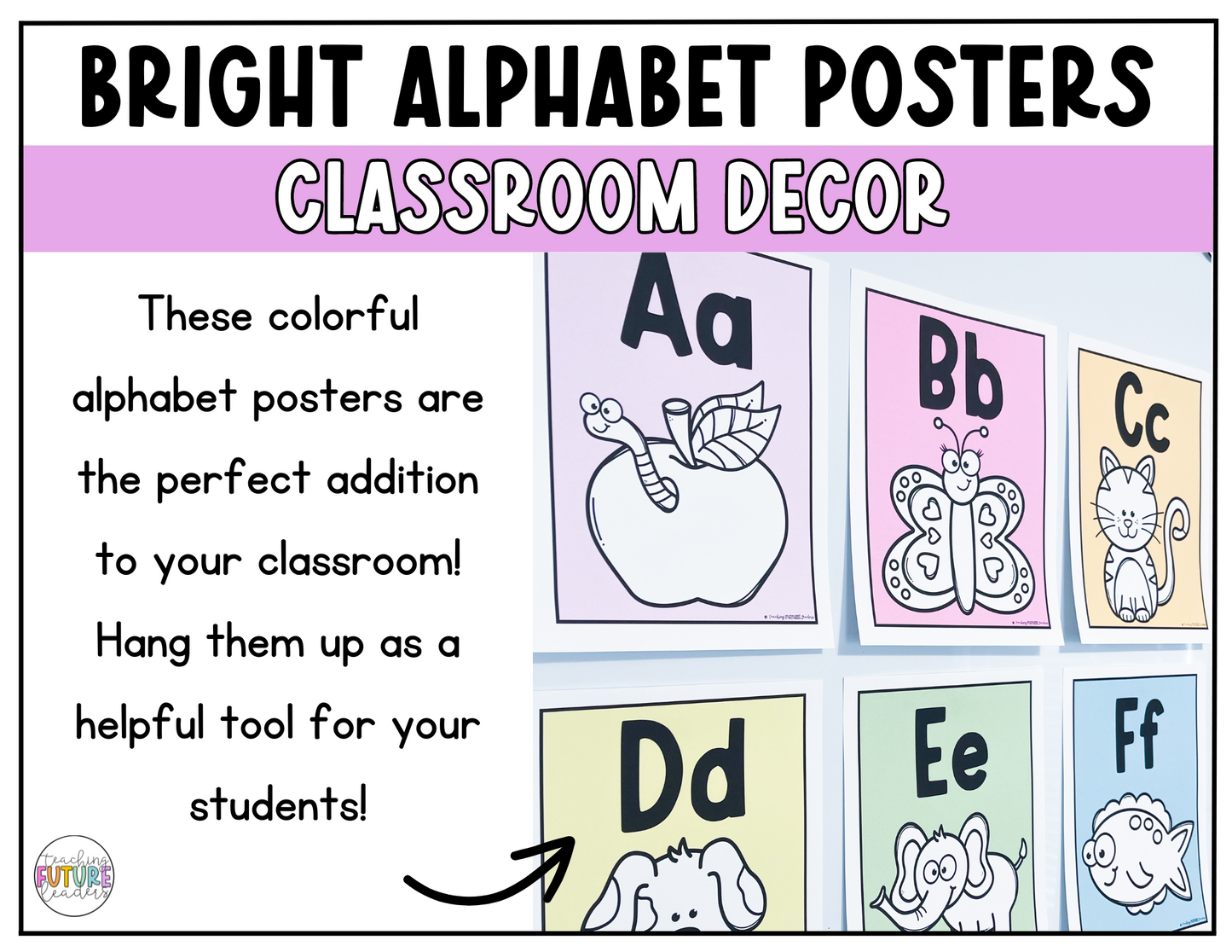 Bright Alphabet Posters | Bright Classroom Decor