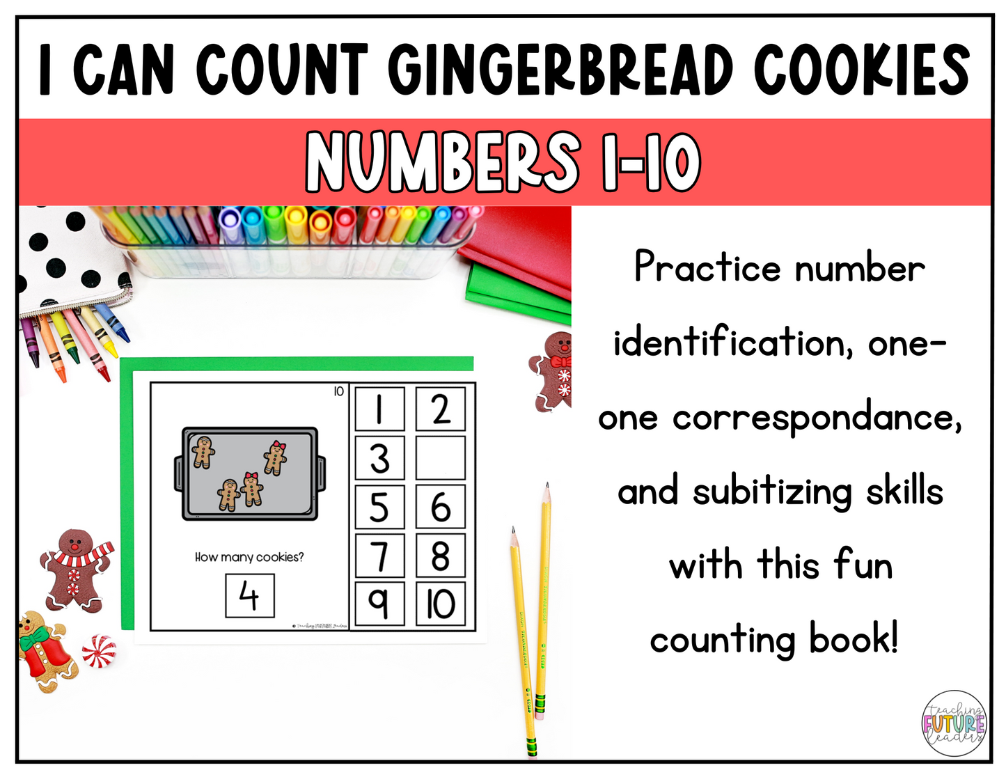 I Can Count Gingerbread Cookies Numbers 1-10