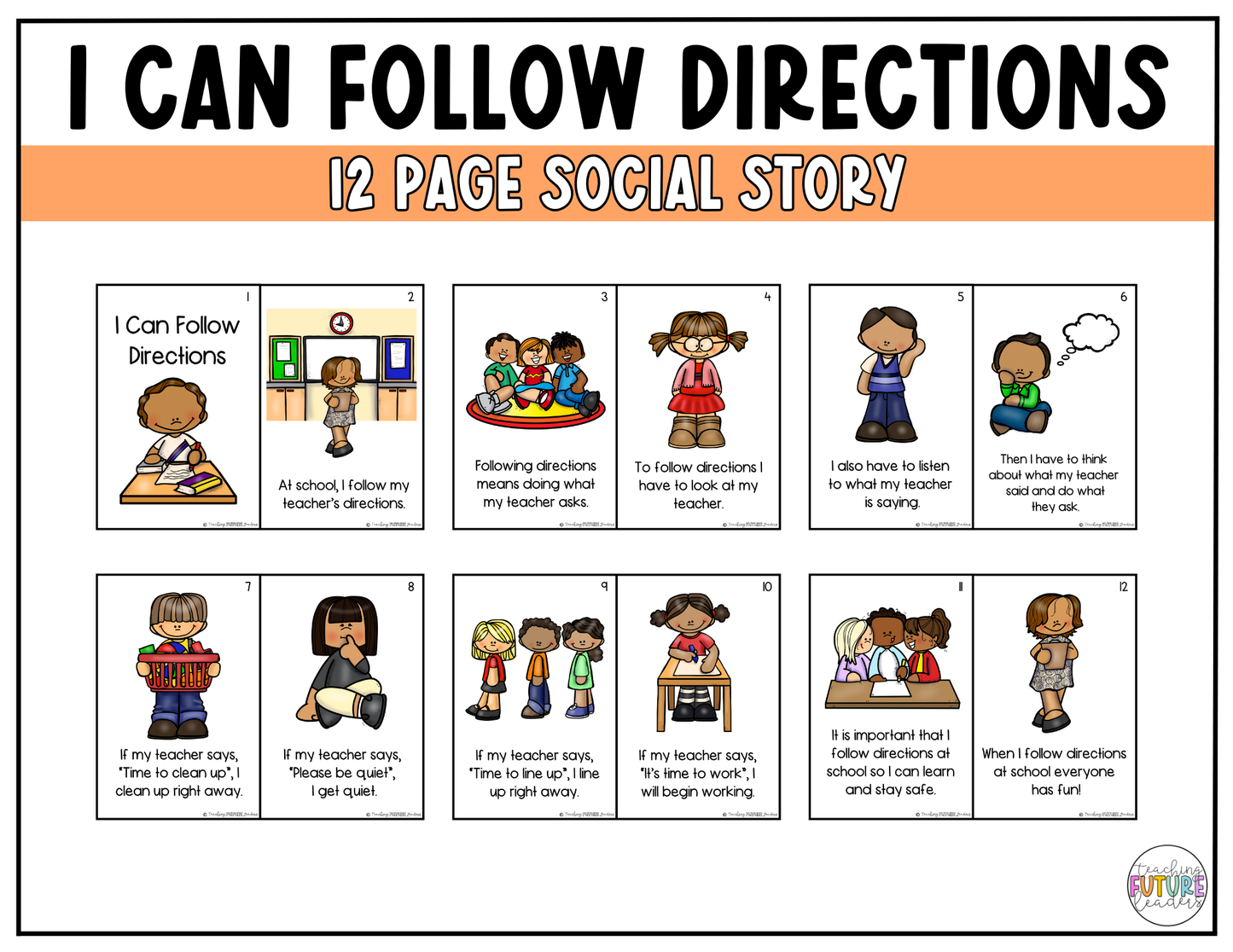 I Can Follow Directions Social Story