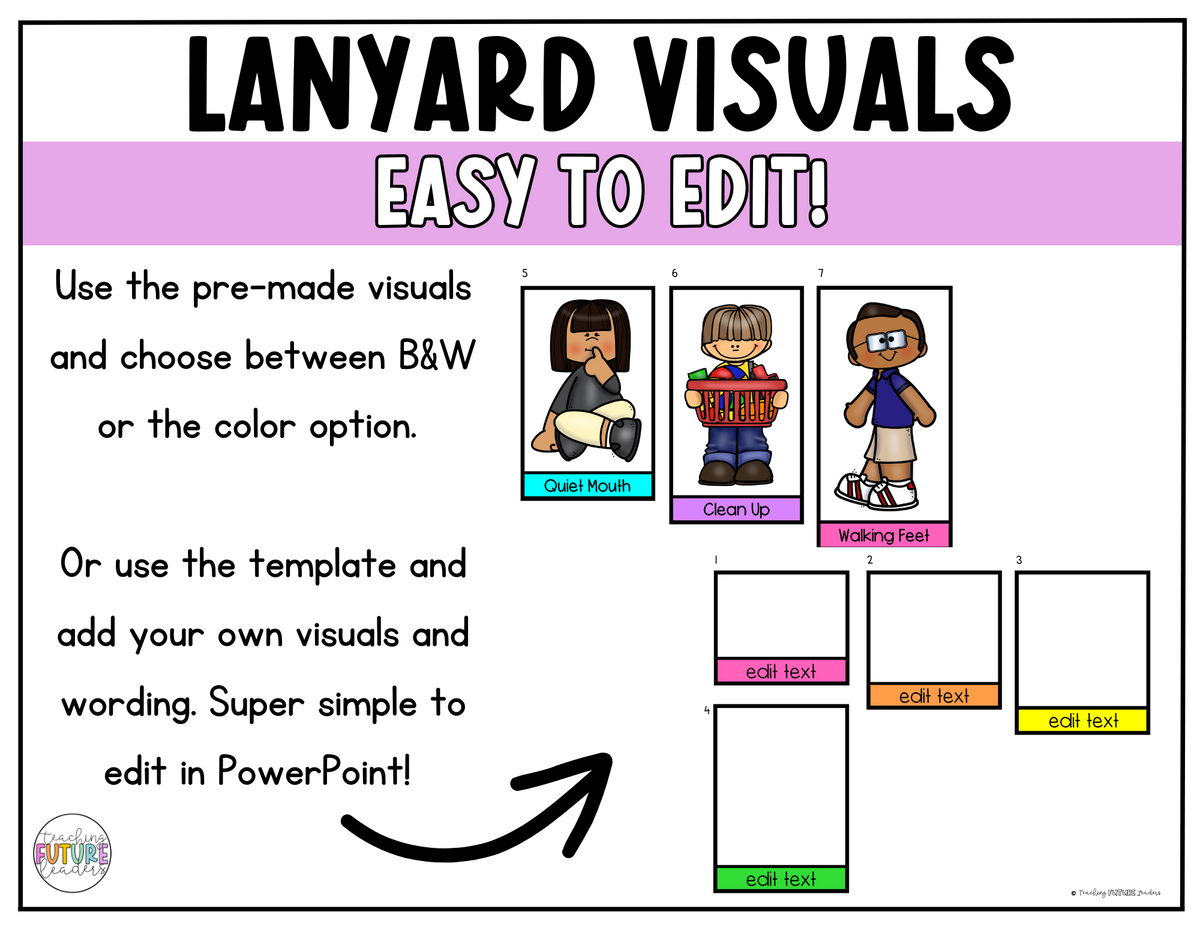 Landyard First Then Lanyard Visuals – Teaching Future Leaders LLC