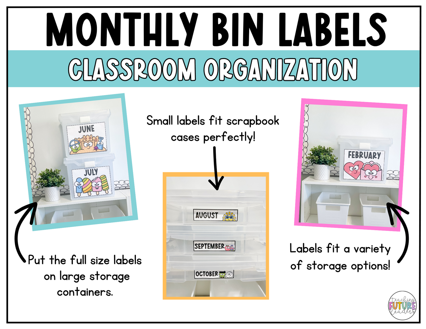 Monthly Bin Labels | Classroom Organization