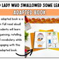 There Was an Old Lady Who Swallowed Some Leaves Adapted Book