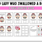 There Was An Old Lady Who Swallowed a Rose Adapted Book