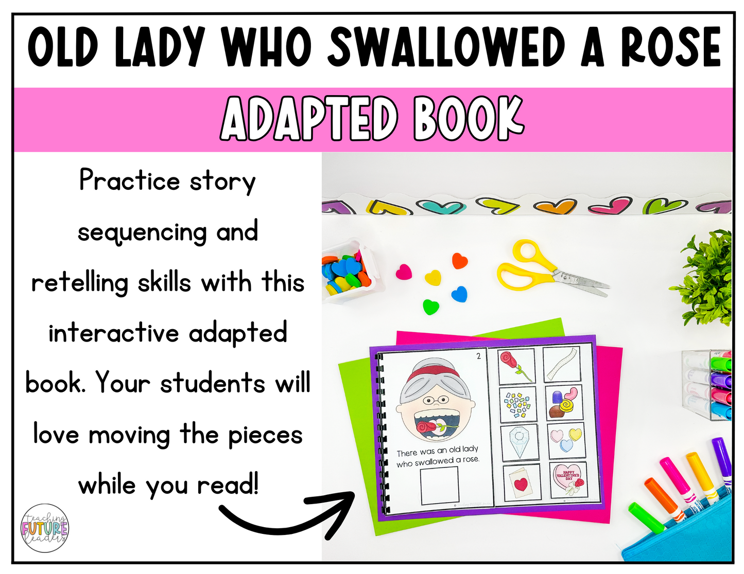 There Was An Old Lady Who Swallowed a Rose Adapted Book