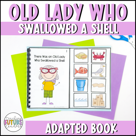 There Was an Old Lady Who Swallowed a Shell Adapted Book