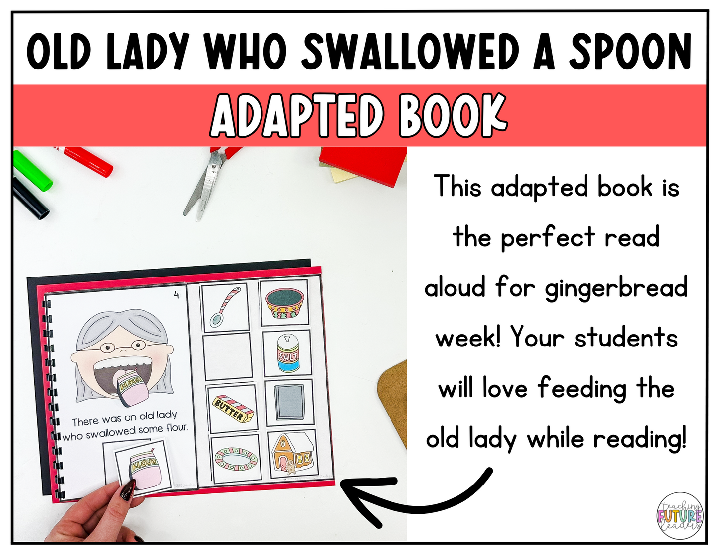 There Was an Old Lady Who Swallowed a Spoon Adapted Book