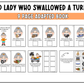 There Was an Old Lady Who Swallowed a Turkey Adapted Book