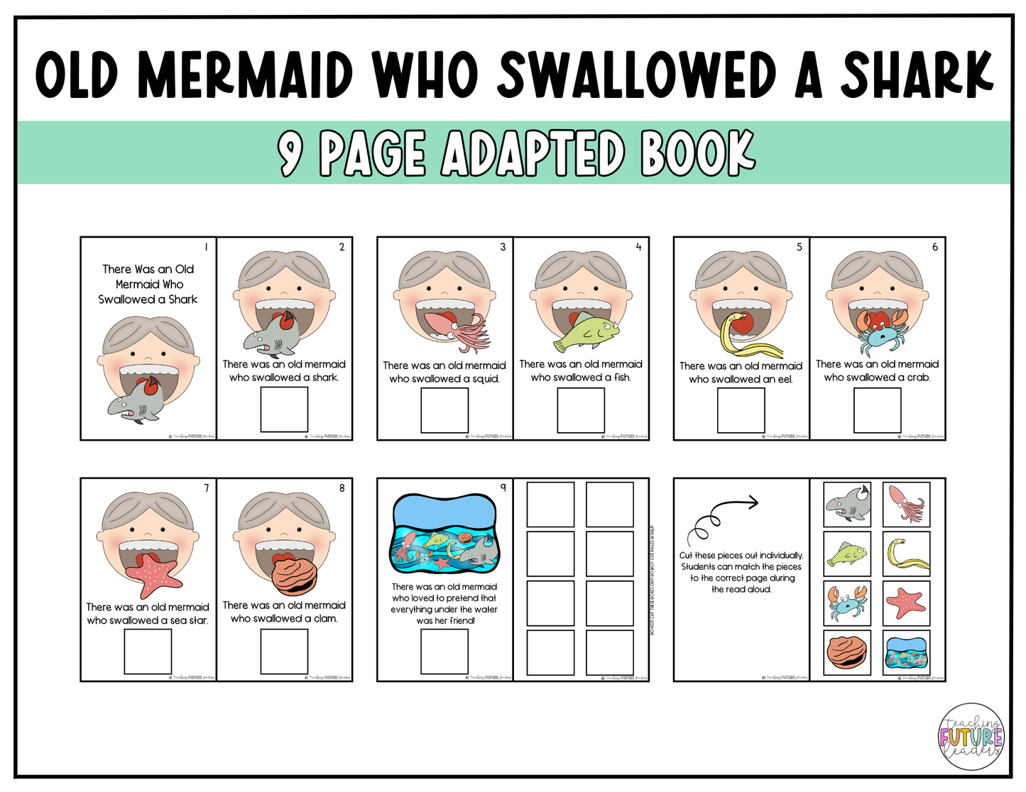 There Was an Old Mermaid Who Swallowed a Shark Adapted Book