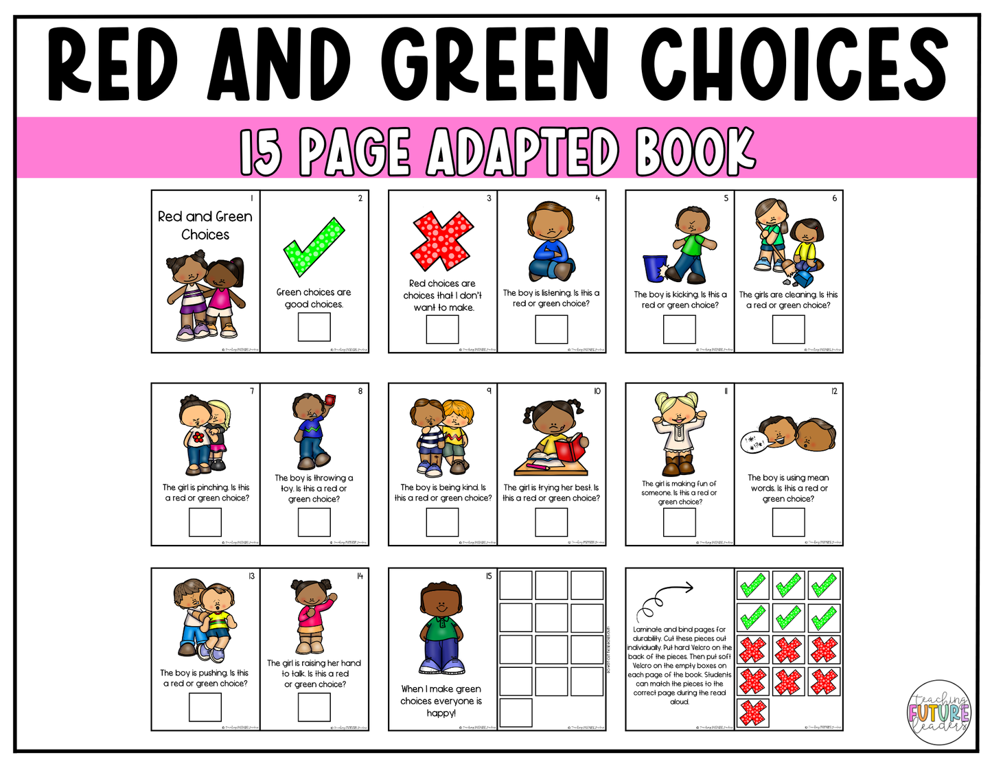 Red and Green Choices Adapted Book