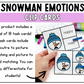 Snowman Emotions Clip Cards