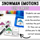 Snowman Emotions Clip Cards