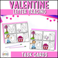 Valentine Letter Tracing Task Cards