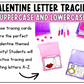 Valentine Letter Tracing Task Cards